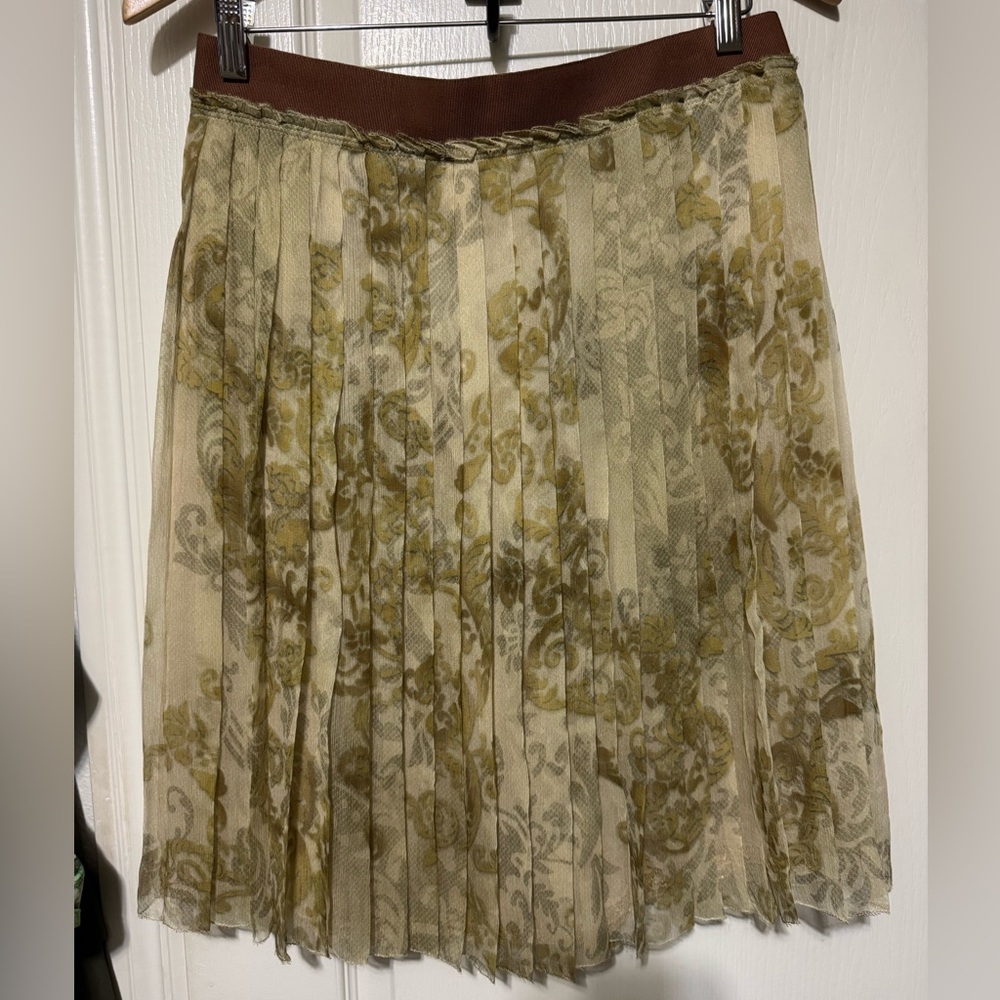 Dolce & Gabbana 100% Silk Pleated Skirt 42